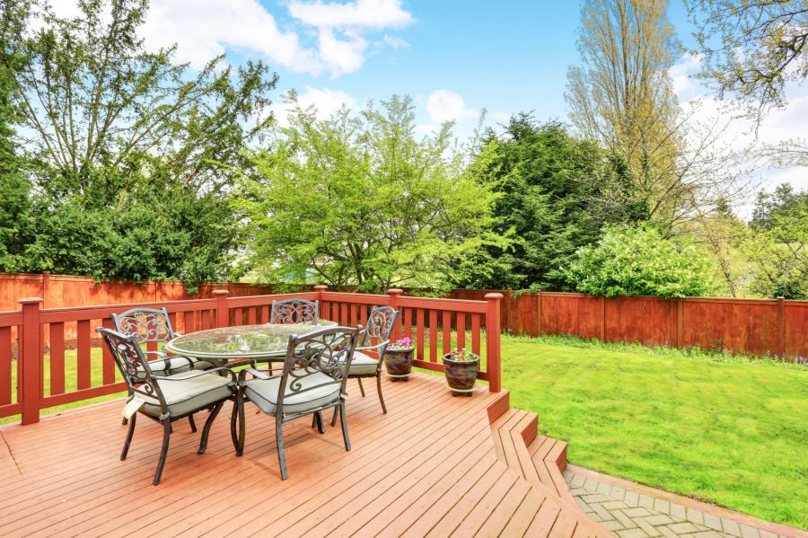 Deck staining by Simpson's Home Improvement